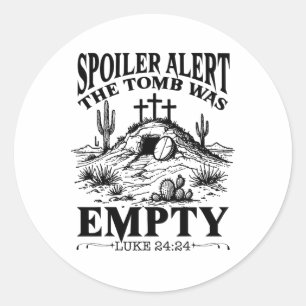 Frühjahrstag Religiöses Christliches Spoilerwarngr Runder Aufkleber