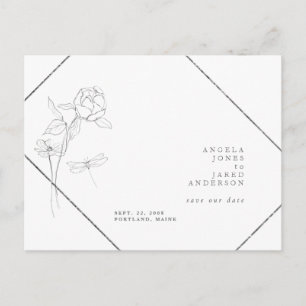 Frühjahrstitel Bloral Save the Date Postkarte