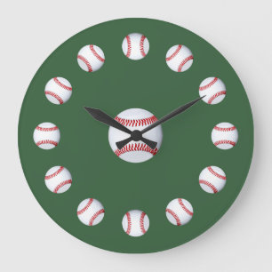 Frühjahrsübungszeit Neue Baseball-Saison-Fans Große Wanduhr