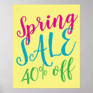 Frühjahrsverkauf, 40% Rabatt beim Verkauf, Einzelh Poster