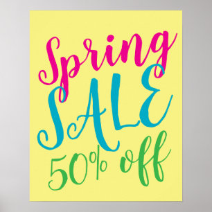Frühjahrsverkauf, 50% Rabatt beim Verkauf, Einzelh Poster
