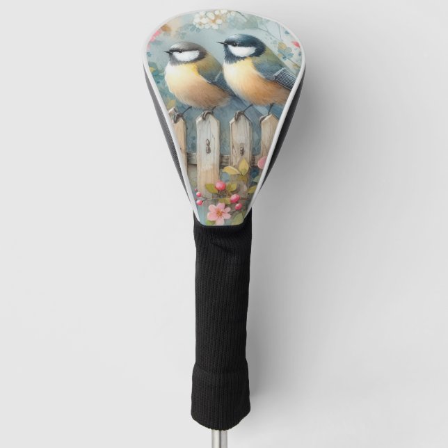Frühjahrsvögel & Blüten Golf Headcover (Vorderseite)