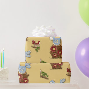 Frühjahrsvögel Geschenkpapier