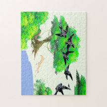 Frühjahrswald mit Vögeln und Eichhörnchen - Natur