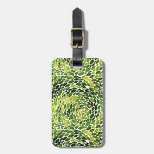 Frühjahrswald tanzt Grüne Blätter Wasserfarbe Gepäckanhänger