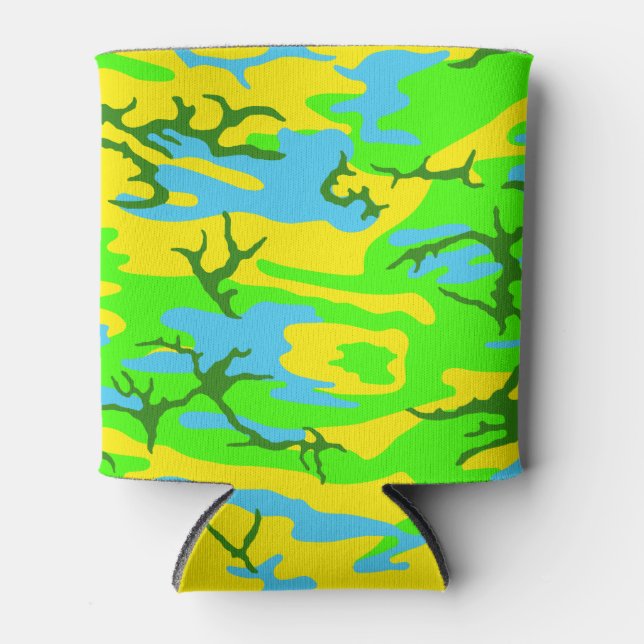 Frühjahrswiese-Camouflage Dosenkühler (Vorderseite)