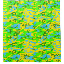 Frühjahrswiese-Camouflage Duschvorhang