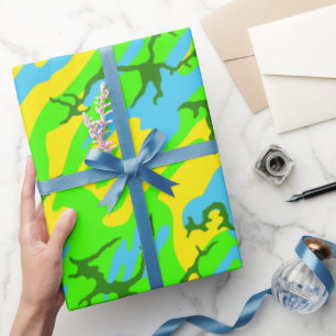 Frühjahrswiese-Camouflage Geschenkpapier
