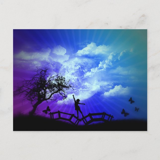 Frühjahrszeit Postkarte (Vorderseite)