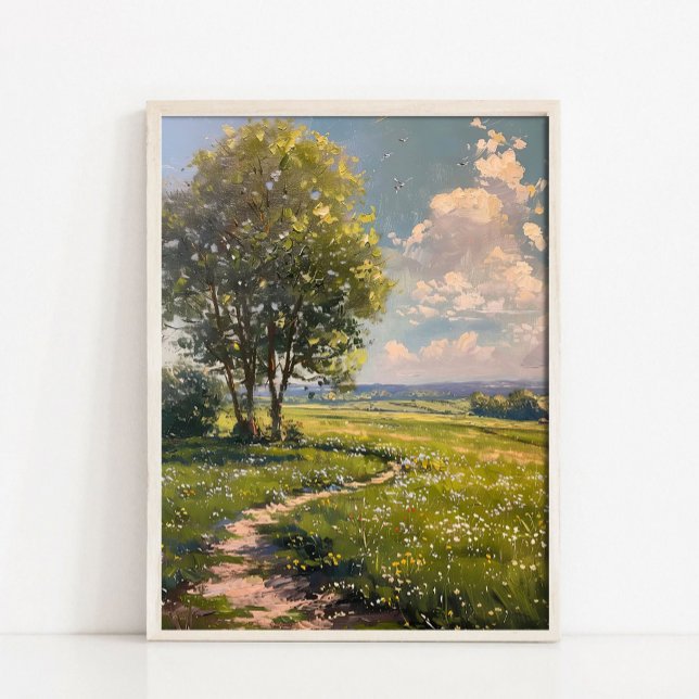 Frühlandschaft Ölmalerei, Vintage Sommer Land Poster (Von Creator hochgeladen)