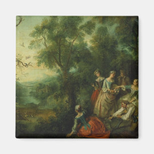 Frühling, 1738 (Öl auf Leinwand) Magnet