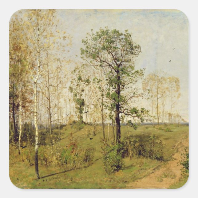 Frühling 1876 in Weimar Quadratischer Aufkleber (Vorderseite)