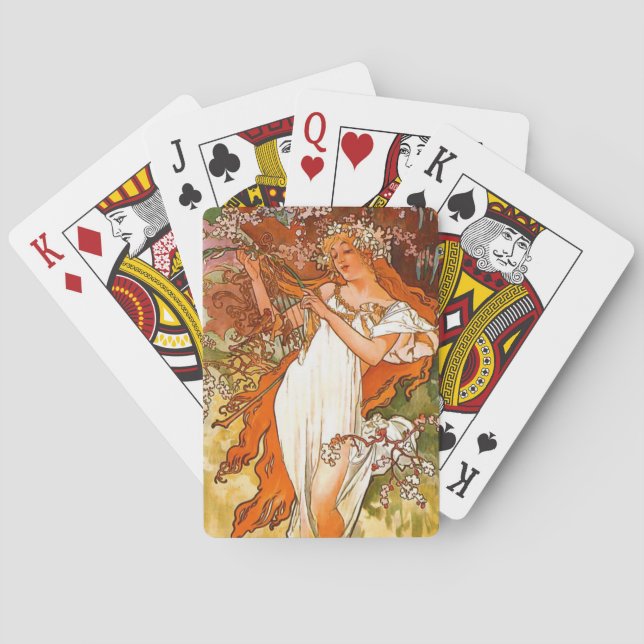 Frühling 1896 spielkarten (Rückseite)