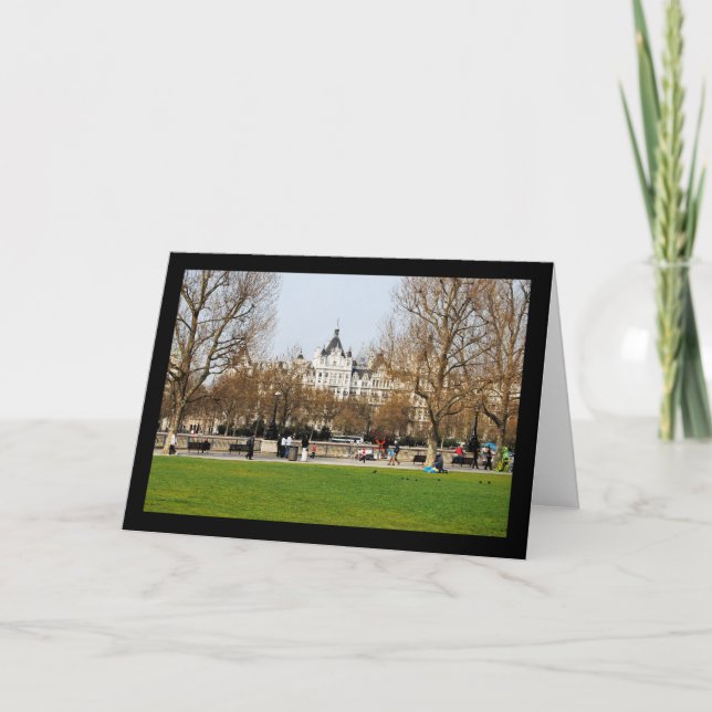 Frühling am Embankment Karte (Vorderseite)
