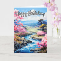 Frühling auf einem schönen Bach | Happy Birthday