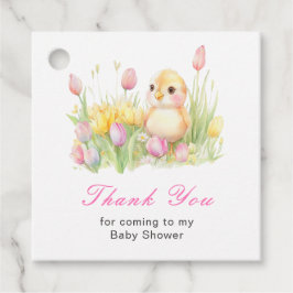 Frühling Baby Shower für ein Küken Geschenkanhänger