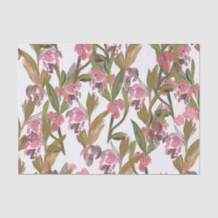Frühling blüht Blumendesign in Rosa, Olivgrün Seidenpapier
