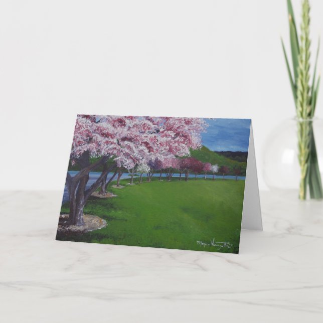 Frühling blüht Gruß-Karte Karte (Vorderseite)