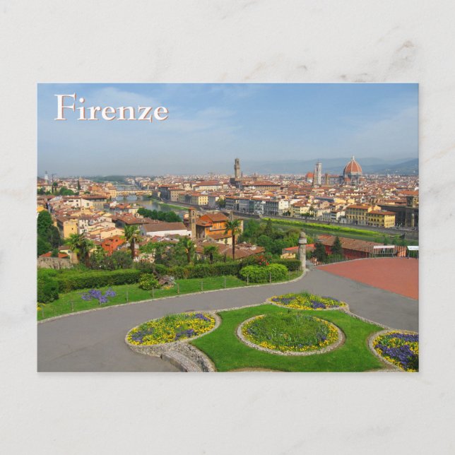 Frühling blüht in Florenz Postkarte (Vorderseite)