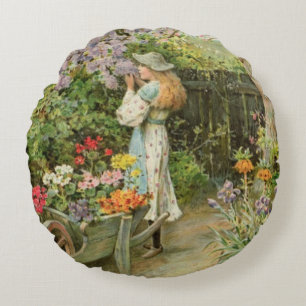 Frühling blüht, von den Birnen Annual, 1902 Rundes Kissen