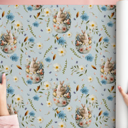 Frühling Blumenoster Sonntagsfest Blaues Meer Geschenkpapier