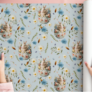 Frühling Blumenoster Sonntagsfest Blaues Meer Geschenkpapier