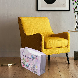 Frühling Blumenstrauß Rose Blauer Vogel Pastageric Große Geschenktüte