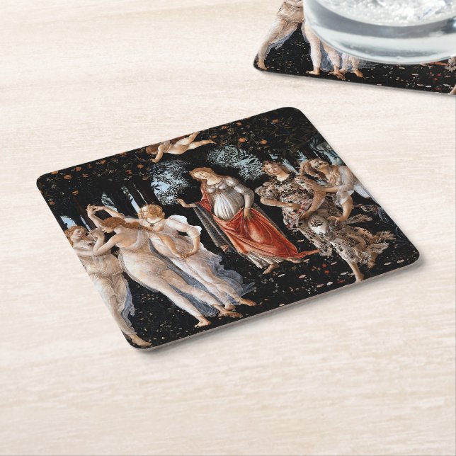Frühling Botticelli Rechteckiger Pappuntersetzer (angewinkelt)