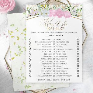 Frühling Brautparty würde sie eher Spielkarte Einladung