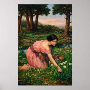 Frühling breitet einen grünen Schoß voller Blumen Poster