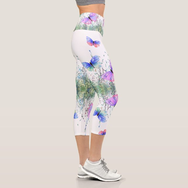 Frühling Capri Leggings schmettern in der Natur (Rechts)
