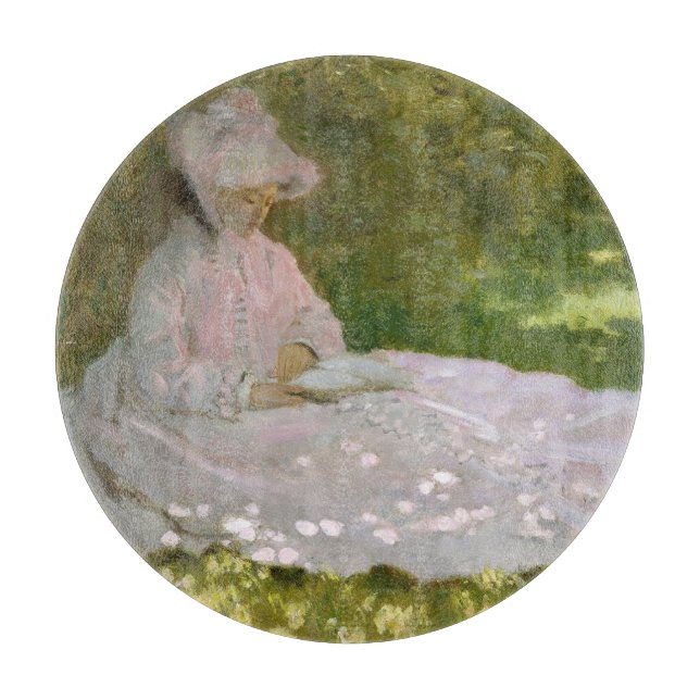 Frühling - Claude Monet Schneidebrett (Vorderseite)