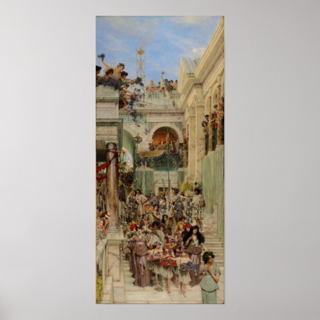 Frühling durch Alma Tadema - Vintage Kunst Poster (Vorne)
