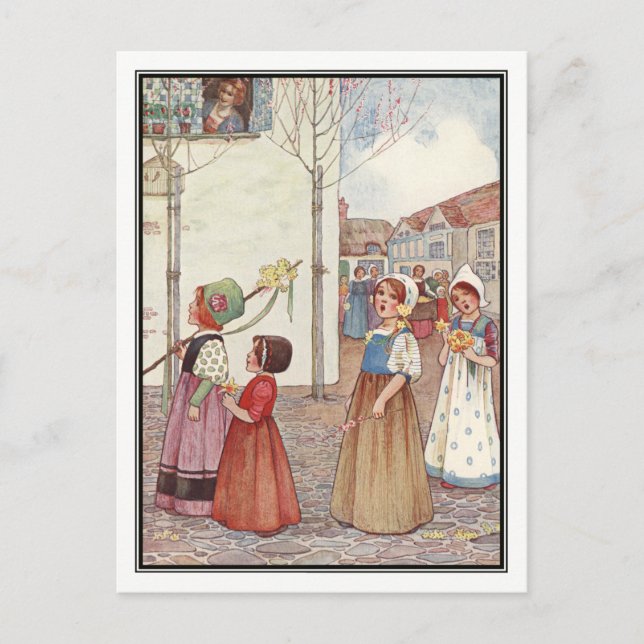 Frühling durch Millicent Sowerby Postkarte (Vorderseite)