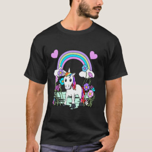 Frühling Einhorn Einhorn Pferd Kinder Kinder Flo T-Shirt