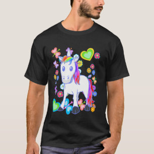 Frühling Einhorn Pferde Kinder Kinder Sommer T-Shirt