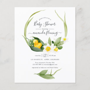 Frühling Entlein Maiglöckchen Baby Shower Flyer