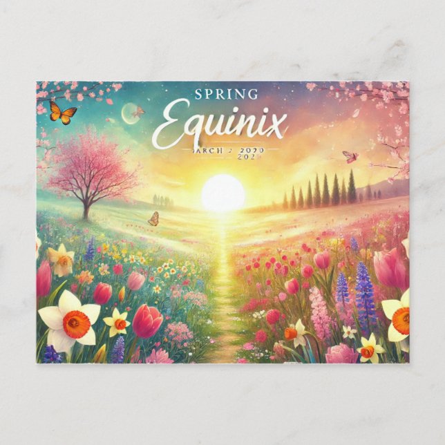Frühling Equinox Postkarte (Vorderseite)