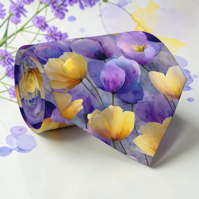 Frühling farbenfrohe Blumenkrawatte Krawatte (Von Creator hochgeladen)