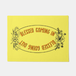 Frühling floral gesegnet in gesegnet zu gehen fußmatte