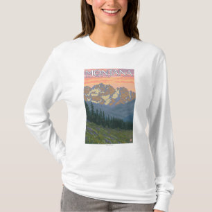 Frühling FlowersMontanaVintage Reise-Plakat T-Shirt
