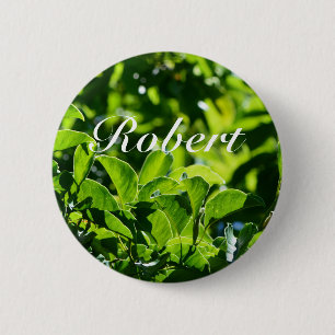 Frühling frisch, sommergrüne Blätter Name Taste Button