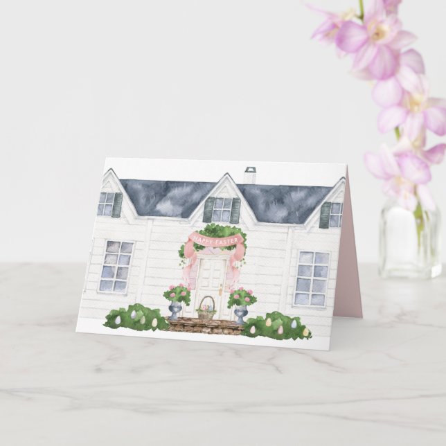 Frühling | Frohe Ostern | Haus Karte (Orchidee)