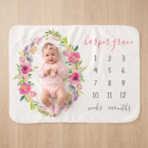 Frühling Garten Baby Name Monatlicher Meilenstein 