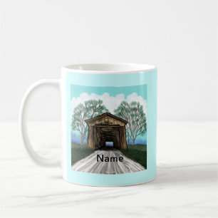 Frühling Gedeckte Brücke Kaffeetasse