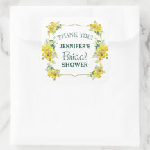 Frühling Gelbe Blumen Hochzeitsdusche Dankeschön