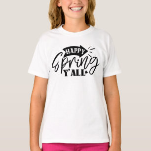 Frühling Glückwünsche Euch Alle Typografie Design- T-Shirt