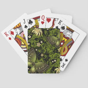 Frühling Grün-goldenes Muster Spielkarten