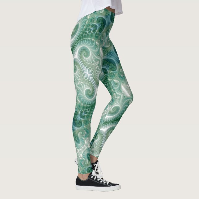 Frühling Grün Moderne Yoga Pants Frauen Mädchen Leggings (Rechts)