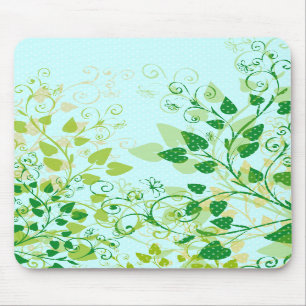 Frühling grünes Blumenmousepad Mousepad